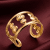 Perle — Gold Bead Frame Cuff Bracelet worn on wrist
