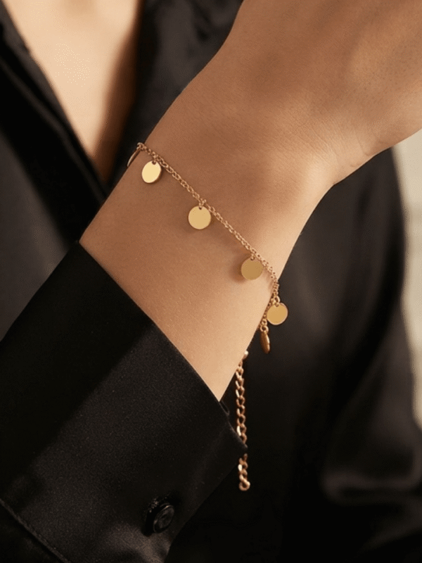 Sikka Gold Coin Disc Bracelet Sikka Gold Coin Disc Bracelet