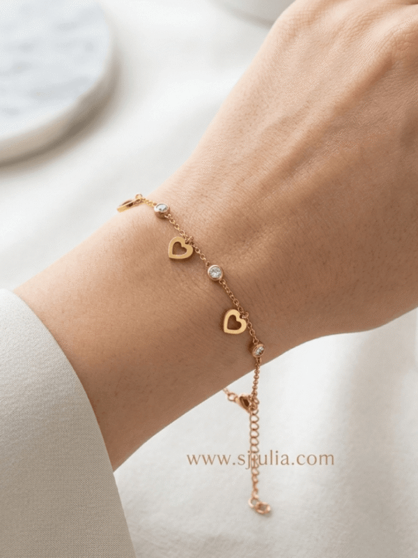 heart chain bracelet heart chain bracelet