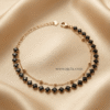 2 Cosmo — Rose Gold Ball with Black Crystal Layered Anklet