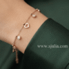 Ishani Rose Gold Open Heart Crystal Bracelet Ishani Rose Gold Open Heart Crystal Bracelet
