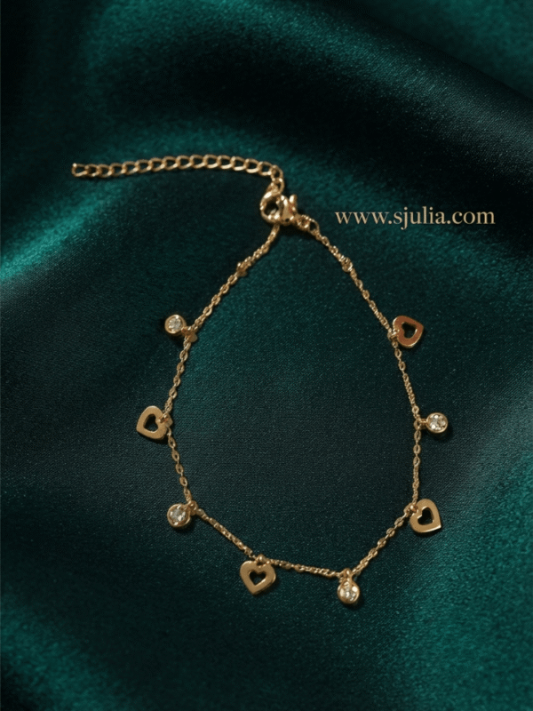 Ishani Rose Gold Open Heart Crystal Bracelet Ishani Rose Gold Open Heart Crystal Bracelet