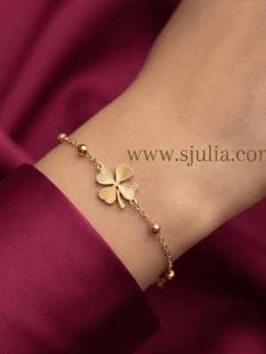 Khushnaseeb Gold Clover Charm Bracelet Khushnaseeb Gold Clover Charm Bracelet