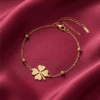 Khushnaseeb Gold Clover Charm Bracelet Khushnaseeb Gold Clover Charm Bracelet