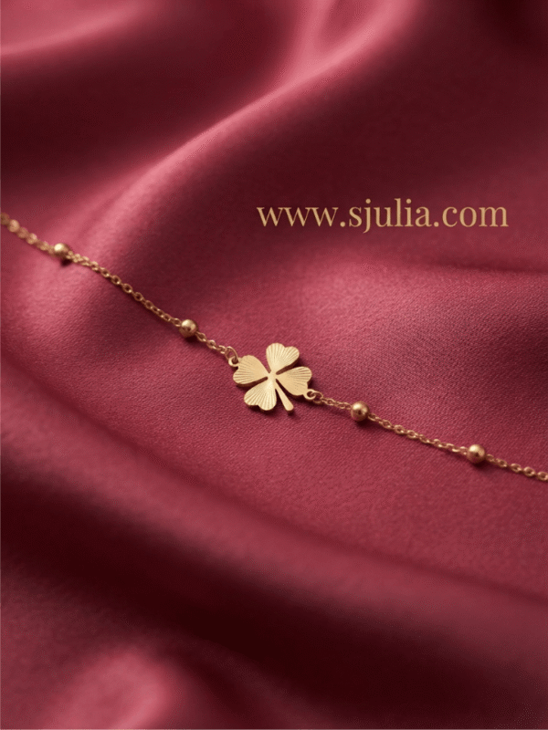 Khushnaseeb Gold Clover Charm Bracelet Khushnaseeb Gold Clover Charm Bracelet