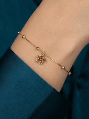 Gulab Gold Rose Charm Bracelet Gulab Gold Rose Charm Bracelet
