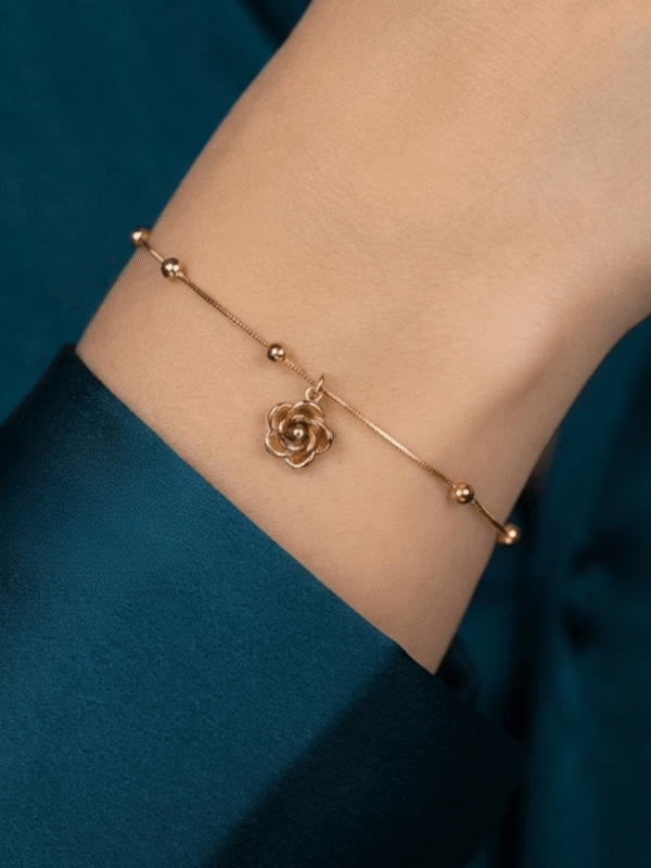 Gulab Gold Rose Charm Bracelet Gulab Gold Rose Charm Bracelet