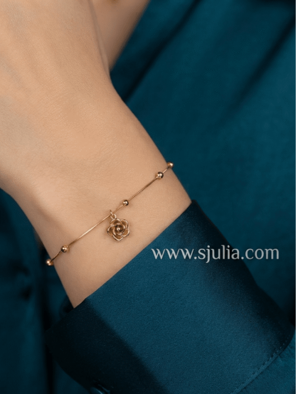Gulab Gold Rose Charm Bracelet Gulab Gold Rose Charm Bracelet