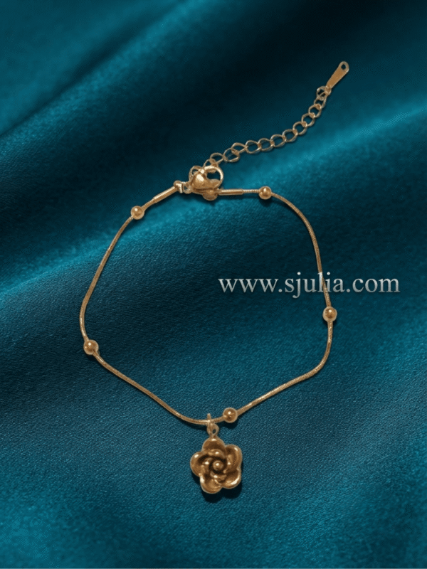 Gulab Gold Rose Charm Bracelet Gulab Gold Rose Charm Bracelet