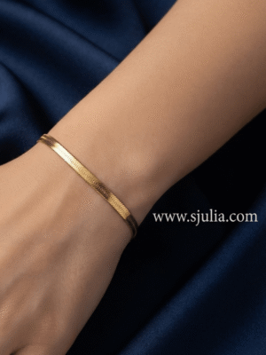 Reshmi Gold Herringbone Chain Bracelet