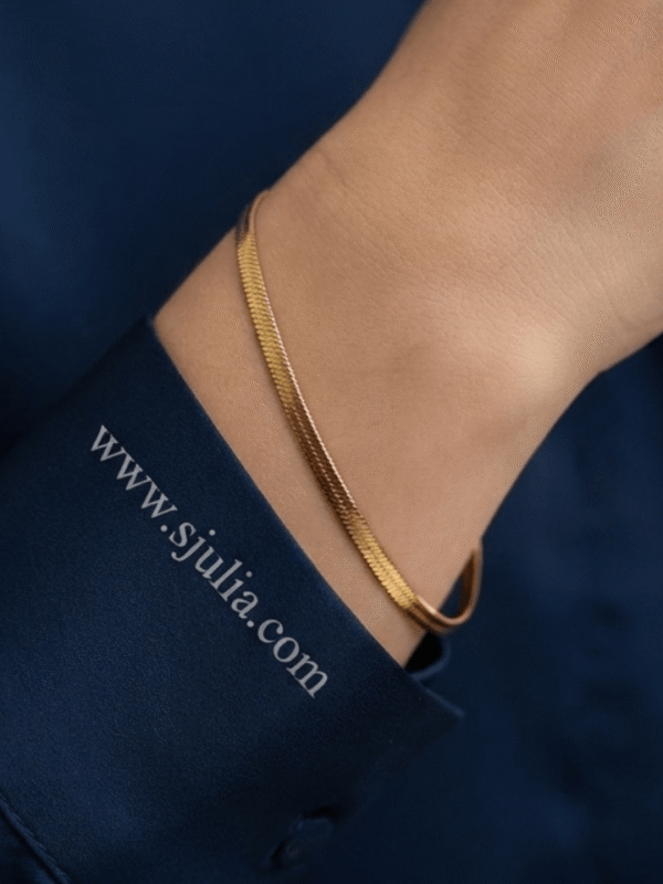 Reshmi Gold Herringbone Chain Bracelet