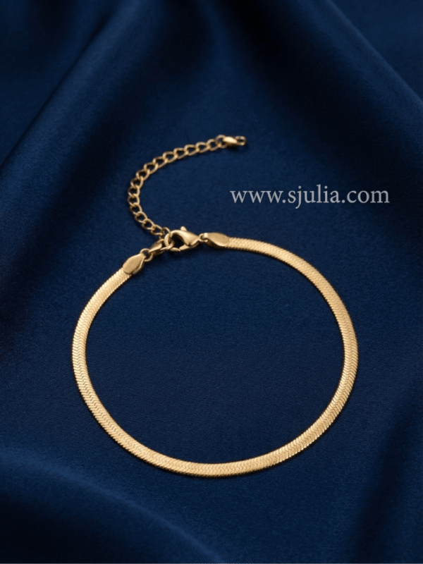 Reshmi Gold Herringbone Chain Bracelet