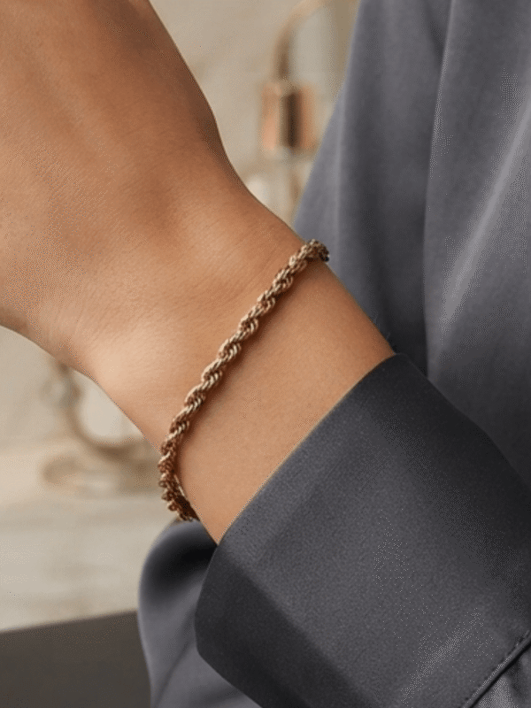 Zanjeer Gold Rope Chain Bracelet Zanjeer Gold Rope Chain Bracelet