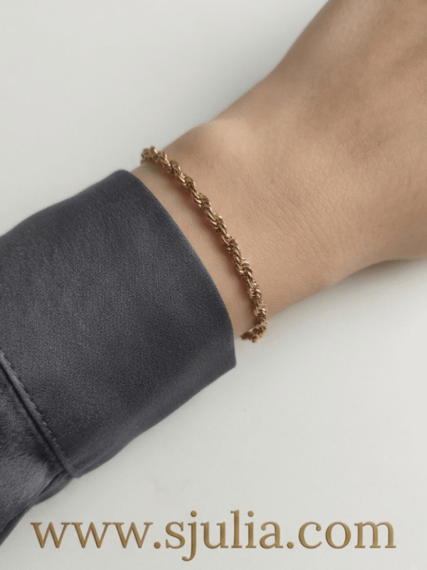 Zanjeer Gold Rope Chain Bracelet Zanjeer Gold Rope Chain Bracelet