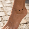 54 Noir — Black Stone Anklet
