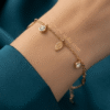 Barg Gold Leaf Crystal Charm Bracelet Barg Gold Leaf Crystal Charm Bracelet