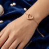 Dilkash Gold Open Heart Bracelet