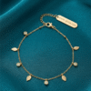 Barg Gold Leaf Crystal Charm Bracelet Barg Gold Leaf Crystal Charm Bracelet