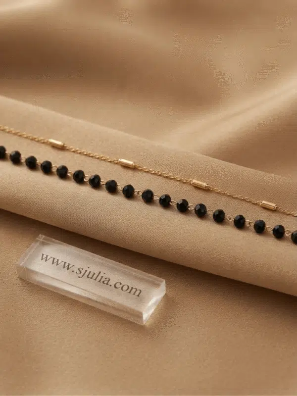 7 Shaam — Gold Layered Crystal Anklet