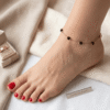 Gold Plated Black Stone Anklet Gold Plated Black Stone Anklet