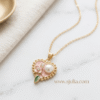 Nazaakat – Gold Pearl Shell Pendant Necklace Nazaakat – Gold Pearl Shell Pendant Necklace