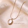 Nasreen – Gold Oval Pearl Pendant Necklace Nasreen – Gold Oval Pearl Pendant Necklace