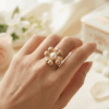Sundas – Gold Flower Pearl Ring Sundas – Gold Flower Pearl Ring