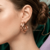 Zar-e-Husna – Rose Gold Twisted Hoop Earrings