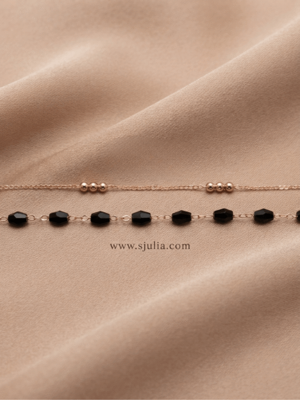 1 Midnight — Dark Stone Anklet
