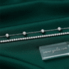 10 Riva — Crystal Bead Silver Anklet