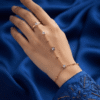 29 Camélia — Rose Gold Floral Crystal Hand Chain