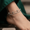 Riva — Crystal Bead Silver Anklet Riva — Crystal Bead Silver Anklet