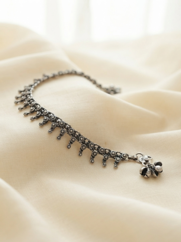 2 Chandni — Oxidised Silver Pazaib