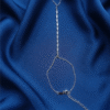 Aria — Silver Crystal Hand Chain Bracelet