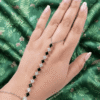 Zoya — Black & White Crystal Hand Chain Bracelet