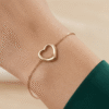 Dilkash Gold Open Heart Bracelet