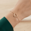 Dilkash Gold Open Heart Bracelet