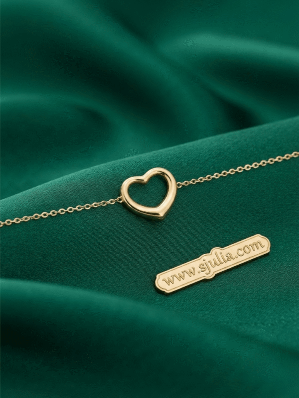 Dilkash Gold Open Heart Bracelet