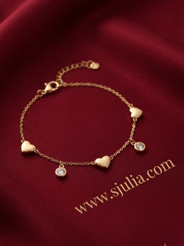 Rukhsar Heart Crystal Bracelet