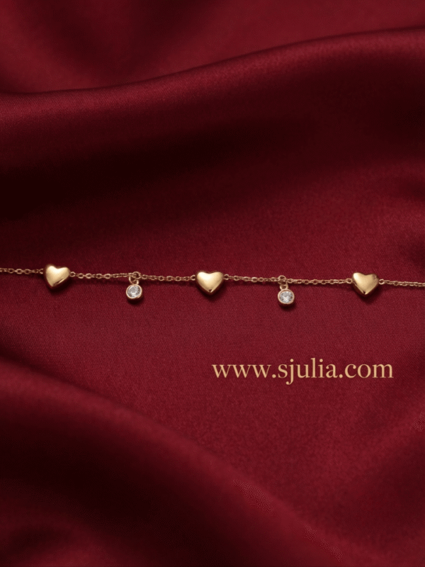 Rukhsar Heart Crystal Bracelet