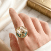 Mehparvar – Gold Enamel Pearl Flower Ring Mehparvar – Gold Enamel Pearl Flower Ring