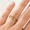 Husn Aara – Gold Geometric Cutout Band Ring Husn Aara – Gold Geometric Cutout Band Ring