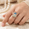 Dilbar Jaan – Gold Enamel Landscape Ring Dilbar Jaan – Gold Enamel Landscape Ring