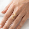 Zarinaz – Gold Sculptural Link Ring Zarinaz – Gold Sculptural Link Ring