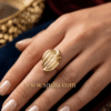 Mahjabeen Bano – Gold Woven Dome Ring Mahjabeen Bano – Gold Woven Dome Ring