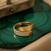 Dilcharsp – Gold Two-Tone Wraparound Coil Ring