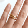 Naz Pari – Gold Double Band Knot Ring Naz Pari – Gold Double Band Knot Ring