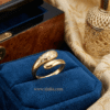 Husn-e-Adaa – Gold Crystal Coiled Snake Ring Husn-e-Adaa – Gold Crystal Coiled Snake Ring