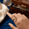 Dilnashin – Gold Textured Leaf Wrap Ring Dilnashin – Gold Textured Leaf Wrap Ring