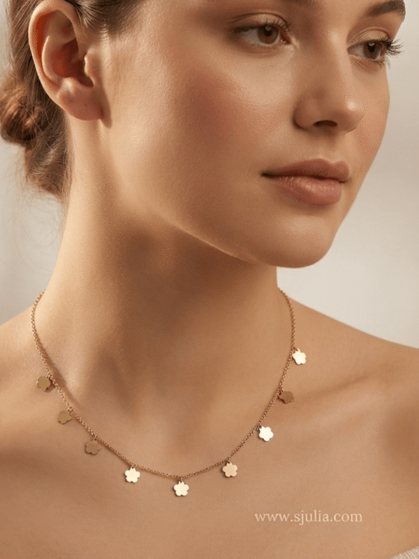1 Noor β Gold-Tone Clover Charm Necklace